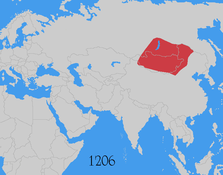 die Ausbreitung des mongolischen Weltreiches im 13. Jhd.