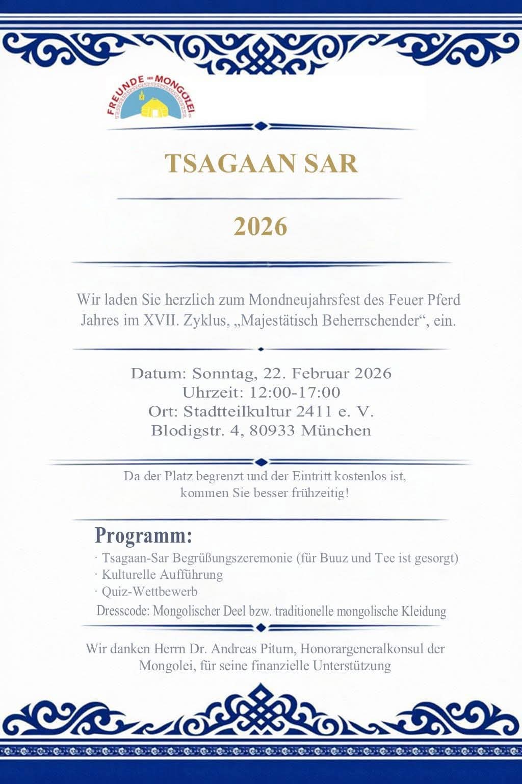 Tsagaan sar 2026 in München
